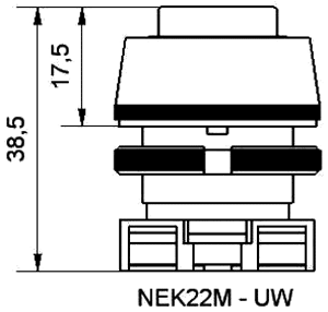 Switch: push-button; Stabl.pos: 1; 22mm; green; IP65; 1000000cycles