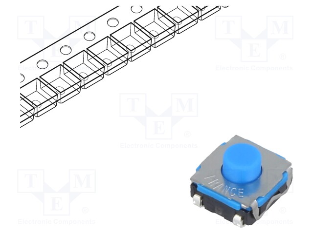 Microswitch TACT; SPST-NO; Pos: 2; 0.05A/32VDC; SMT; none; 4.3mm