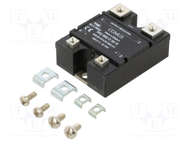 Relay: solid state; Ucntrl: 3÷32VDC; 50A; 48÷660VAC; -20÷80°C