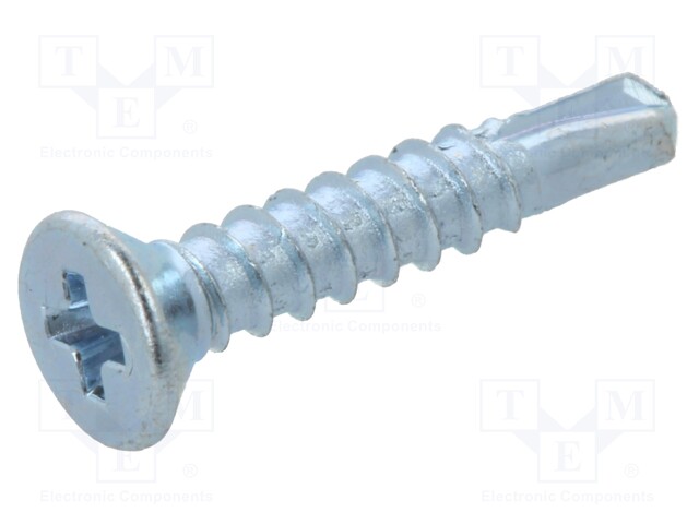 Screw; for metal; 3,5x16; Head: countersunk; Phillips; zinc