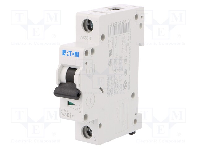 Circuit breaker; 230/400VAC; Inom: 2A; Poles: 1; DIN; Charact: B