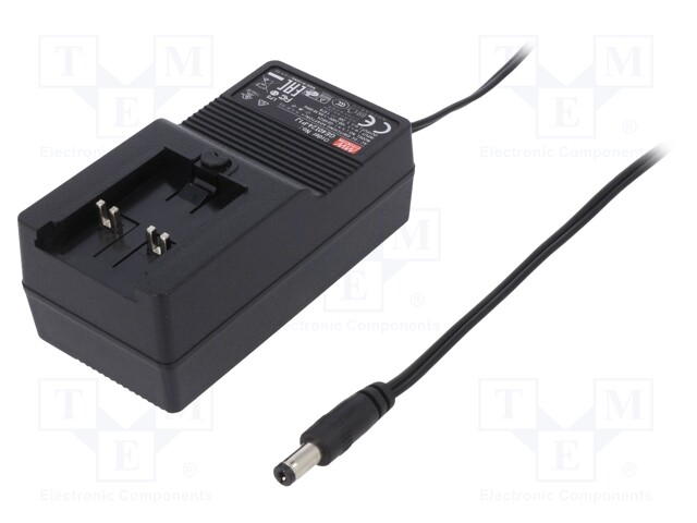 Power supply: switched-mode; 24VDC; 1.67A; Out: 5,5/2,1; 40W; 88%