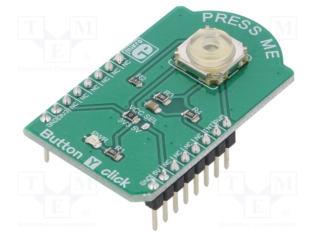 Click board; button; GPIO,PWM; 3006.2111; mikroBUS connector