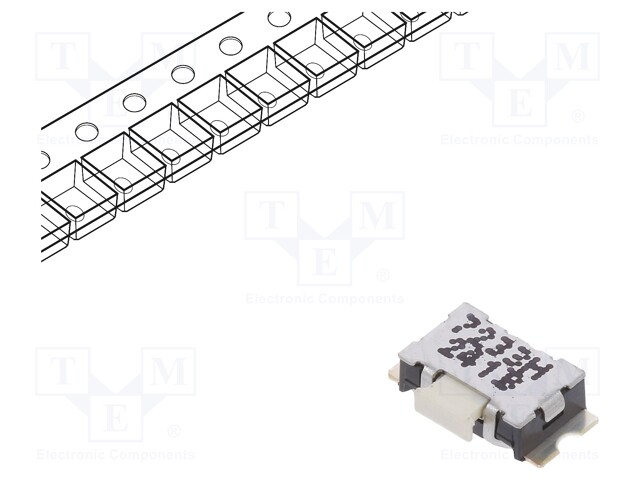 Microswitch TACT; SPST-NO; Pos: 2; 0.05A/32VDC; SMT; none; 4N; IP40