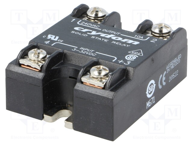 Relay: solid state; Ucntrl: 3÷32VDC; 50A; 24÷280VAC; -40÷80°C; IP00