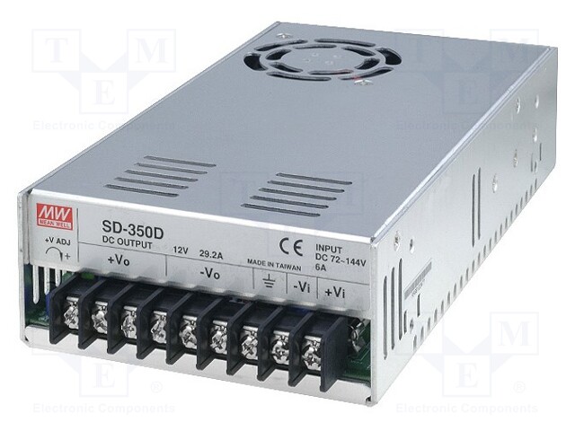 Converter: DC/DC; 350.4W; Uin: 72÷144V; Uout: 48VDC; Iout: 7.3A