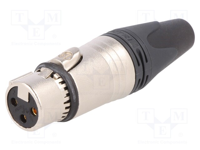 Plug; XLR; female; PIN: 3; straight; shielded; for cable; soldering