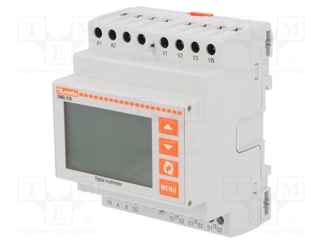 Modular power meter; LCD (128x80); VAC: 10÷480V; I AC: 0,01÷6A