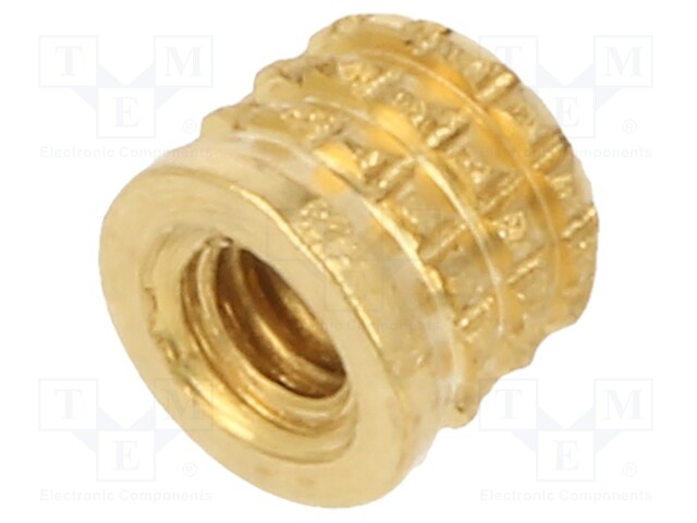 Threaded insert; brass; M2; BN: 37885; L: 3.1mm; MULTISERT®