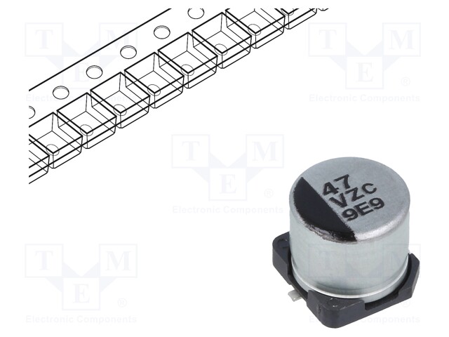 Capacitor: hybrid; 47uF; 35VDC; ESR: 60mΩ; ZC; SMD; ±20%; -55÷125°C