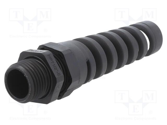 Cable gland; with strain relief; NPT1/2"/16; IP68; Mat: polyamide