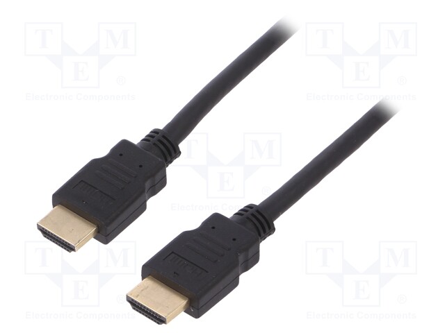 Cable; HDMI 2.1; HDMI plug,both sides; 1.5m; black