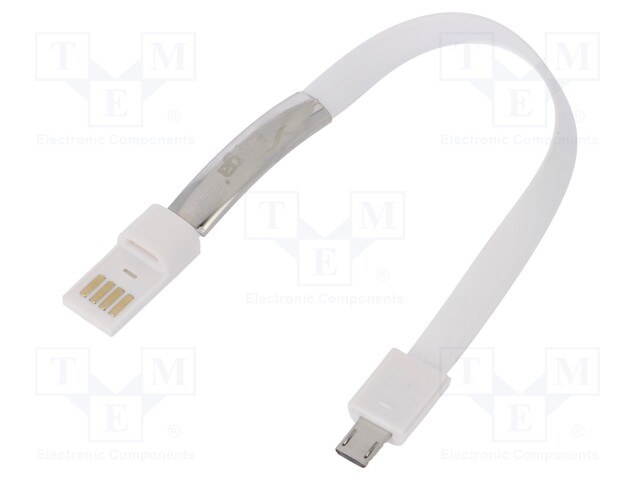 Cable; USB 2.0; USB A plug,USB B micro plug; nickel plated