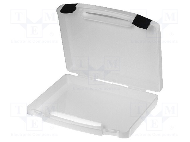 Container: transportation case; 240x170x42mm; white; plastic