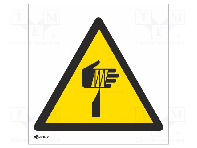 Safety sign; warning; Mat: self-adhesive folie; W: 200mm; H: 200mm