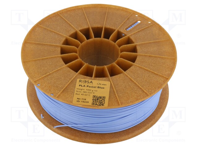Filament: PLA Pastle; 1.75mm; blue; 185÷225°C; 1kg