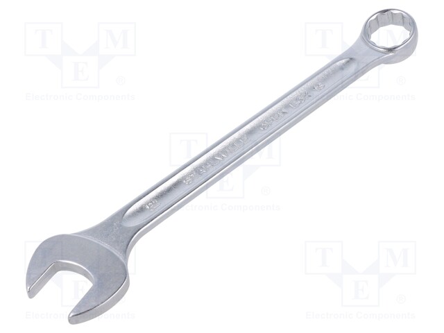 Wrench; combination spanner; 19mm; chromium plated steel