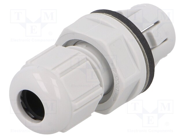 Cable gland; IP68; Mat: polyamide; light grey; push-in