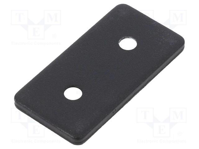 Flat bar; for profiles; W: 30mm; L: 60mm; steel; Colour: black