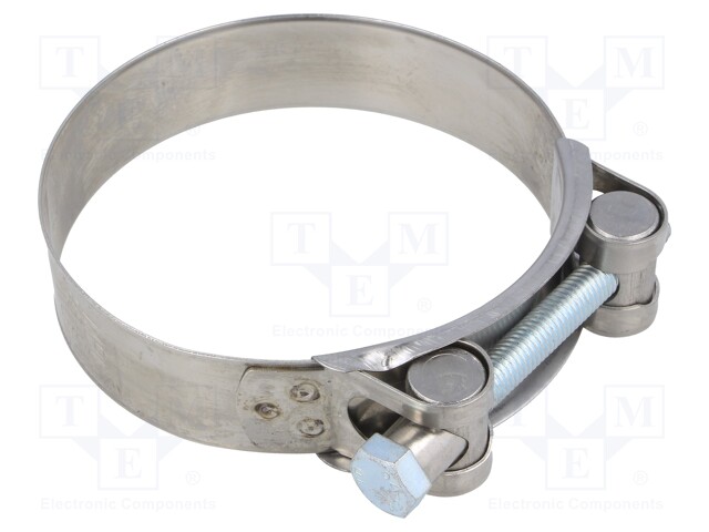 T-bolt clamp; W: 24mm; Clamping: 86÷91mm; chrome steel AISI 430