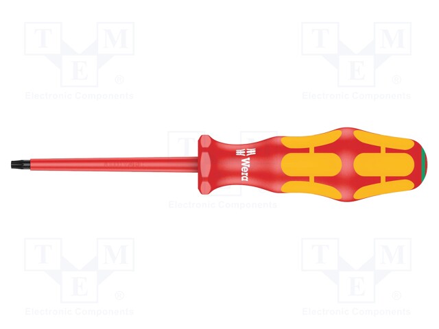 Screwdriver; insulated; Torx®; TX15; Blade length: 80mm; 1kVAC