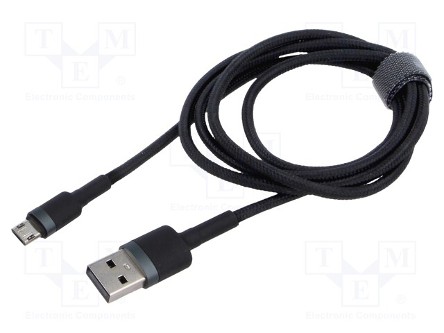 Cable; High Speed,USB 2.0; USB A plug,USB B micro plug; 1m; 2.4A