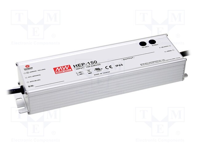 Power supply: switched-mode; modular; 150W; 15VDC; 228x68x38.8mm