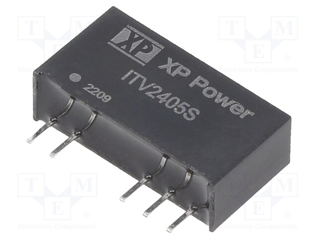 Isolated Board Mount DC/DC Converter, ITE, 2 Output, 1 W, 5 V, 100 mA, -5 V