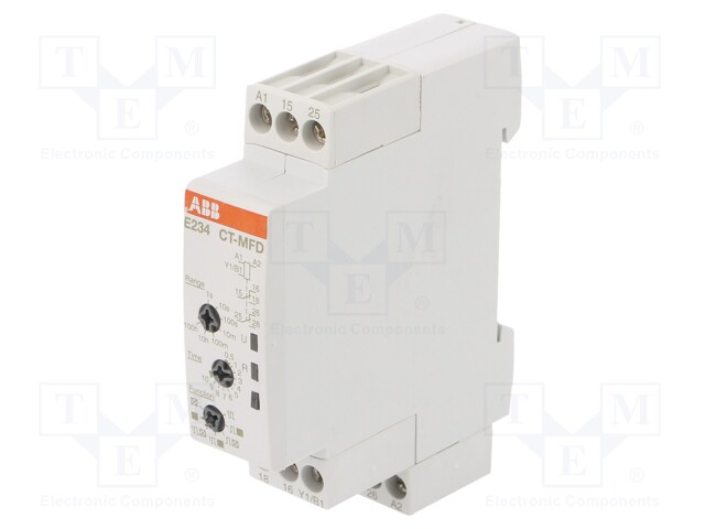 Analogue Timer, CT-D Series, Multifunction, 50 ms, 100 h, 7 Ranges, 2 Changeover Relays