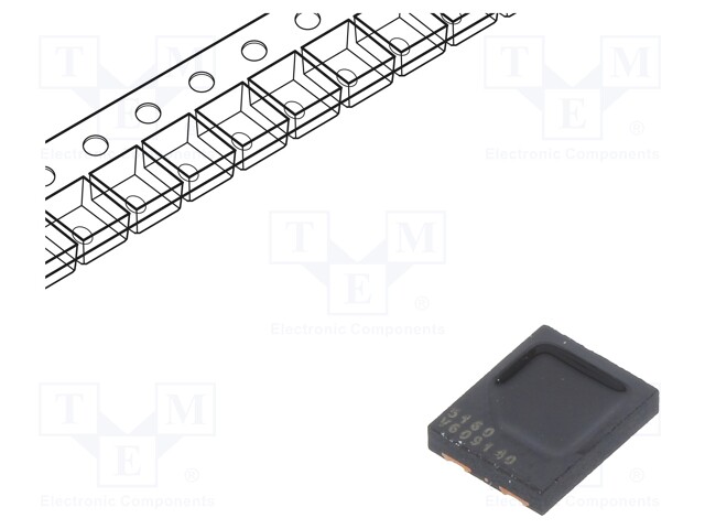 PIN photodiode; 840nm; 700-1070nm; 65°; Mounting: SMD; Lens: black