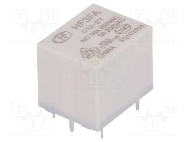 Relay: electromagnetic; SPDT; Ucoil: 12VDC; 10A/277VAC; 10A/28VDC