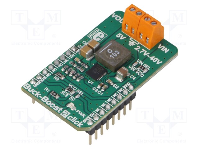 Click board; DC/DC converter; GPIO,analog; LTC3115-2; 3.3/5VDC