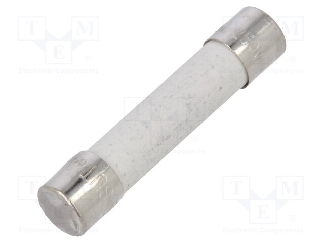 Fuse: fuse; time-lag; 15A; 250VAC; ceramic,cylindrical; bronze