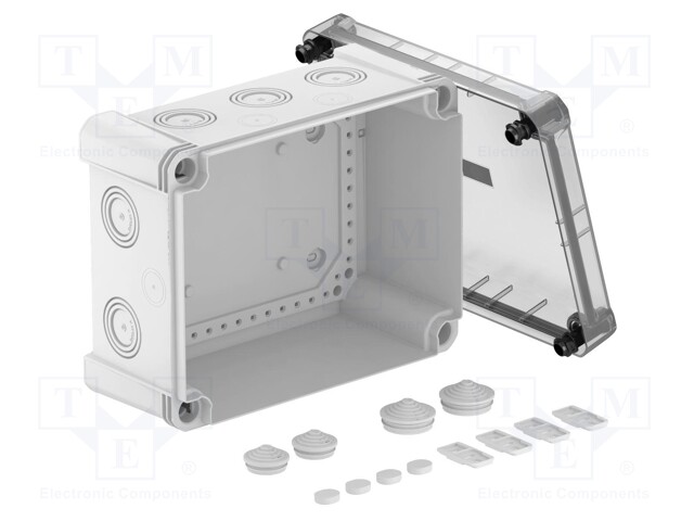 Enclosure: junction box; X: 191mm; Y: 241mm; Z: 126mm; polycarbonate