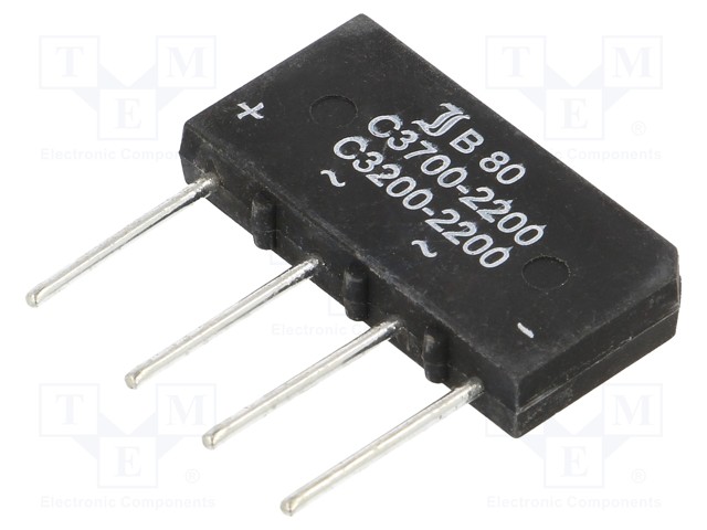 Bridge rectifier: single-phase; Urmax: 160V; If: 3.7A; Ifsm: 150A