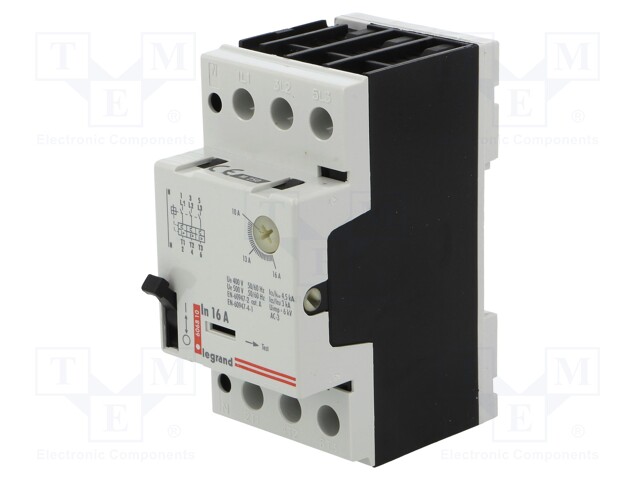 Motor breaker; 230÷690VAC; DIN; Overcurrent release: 10÷16A; IP30