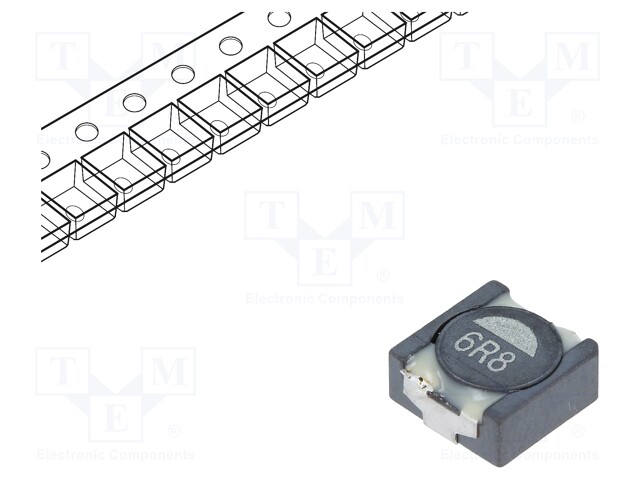 Inductor: ferrite; SMD; 6.8uH; 2.8A; 37.3mΩ; ±20%; Series: RLF