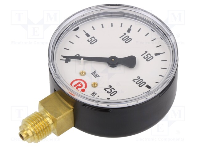 Manometer; 0÷250bar; 63mm; non-aggressive liquids,inert gases