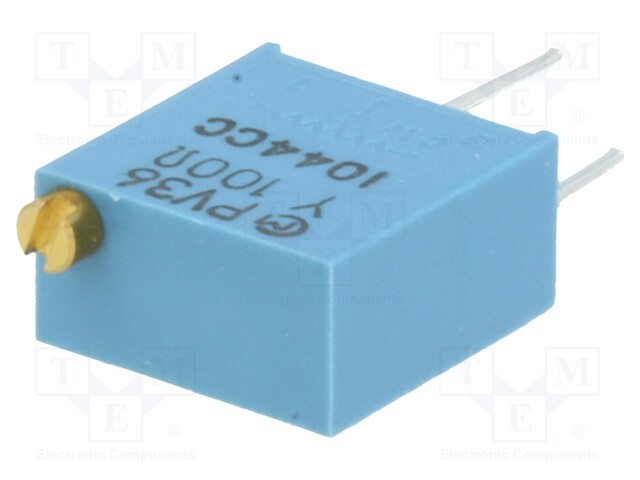 Potentiometer: mounting; vertical; 100Ω; 500mW; THT; ±10%; linear