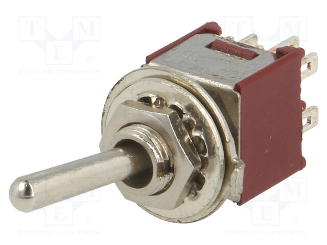 Switch: toggle; Pos: 3; DP3T; ON-OFF-ON; 1A/250VAC; -55÷65°C; 20mΩ