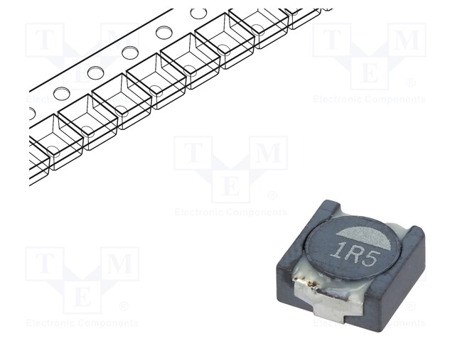 Inductor: ferrite; SMD; 1.5uH; 6.1A; 8mΩ; ±30%; Series: RLF