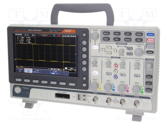 Oscilloscope: mixed signal; Band: ≤200MHz; Channels: 4; 10Mpts