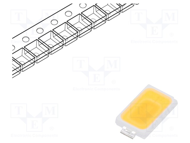 LED; SMD; 5730,PLCC2; white warm; 50÷67.8lm; 2860-3220K; 80; 120°