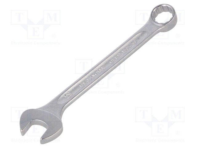 Wrench; combination spanner; 12mm; chromium plated steel