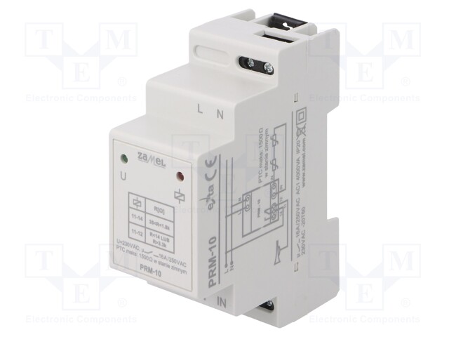 Module: temperature monitoring relay; temperature; 230VAC; DIN