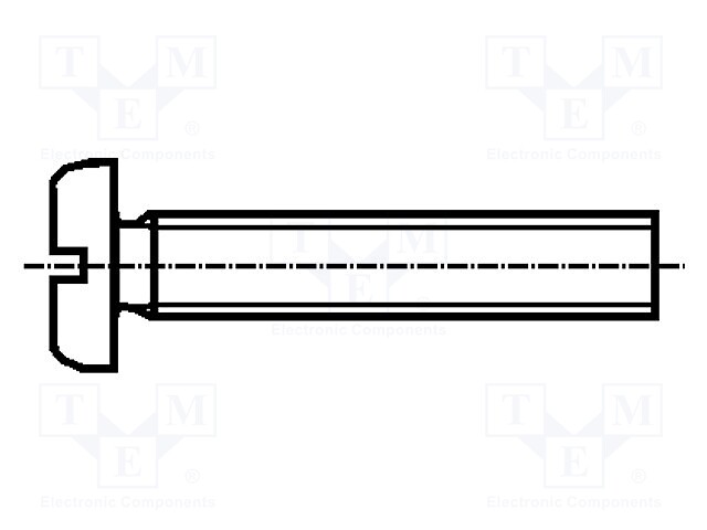 Screw; M6x20; DIN: 85A; Head: cheese head; slotted; polyamide