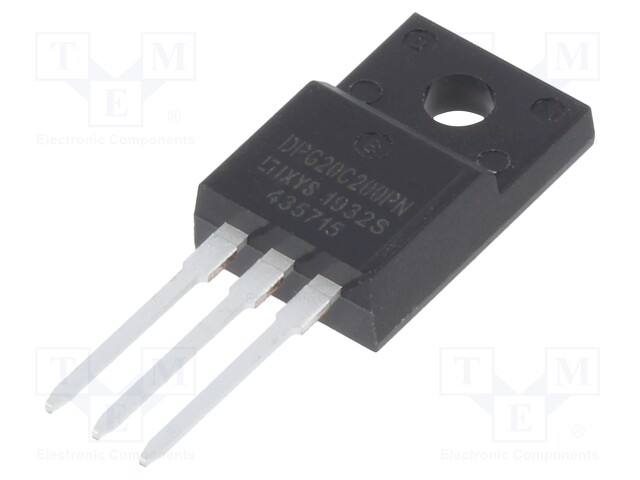 Diode: rectifying; THT; 200V; 2x10A; Package: tube; TO220FP; 35ns