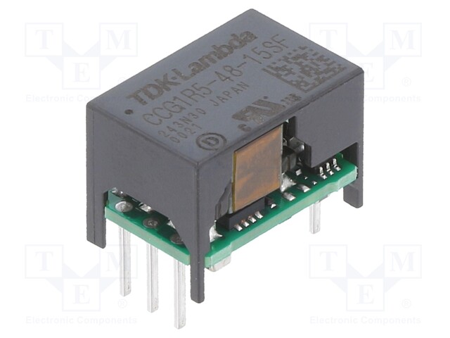 Converter: DC/DC; 1.5W; Uin: 18÷76V; Uout: 15VDC; Iout: 100mA; 3g