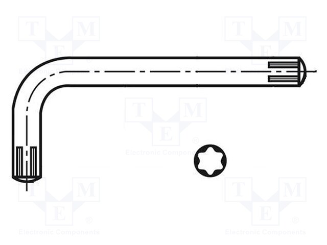 Key; Torx®; TX20; Overall len: 57mm; steel