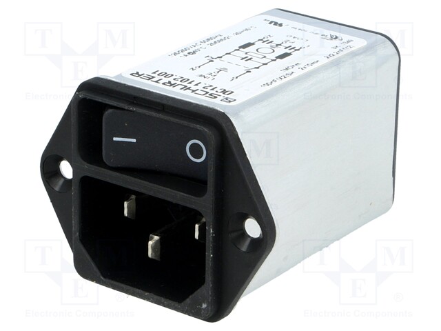 Connector: AC supply; socket; male; 1A; 250VAC; IEC 60320; -25÷85°C